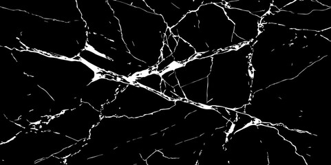 A striking, high-contrast black background crisscrossed by jagged, luminous white lines, resembling cracked ice on a dark surface or a highly veined black marble.