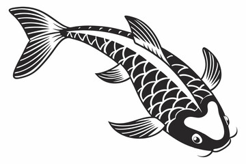 fish silhoette black vector