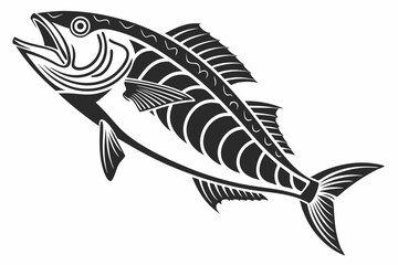 fish silhoette black vector