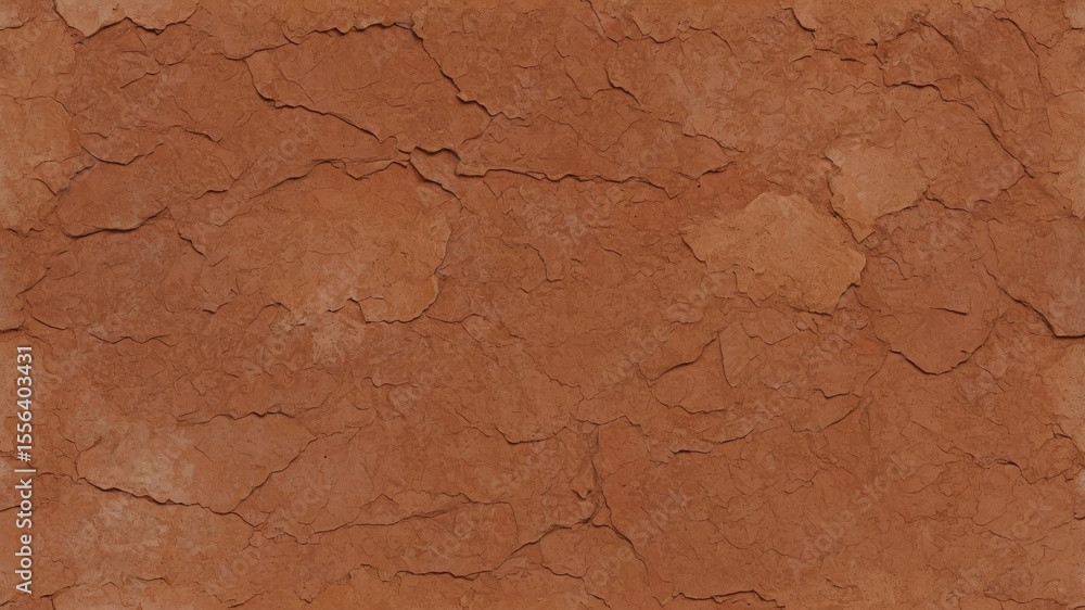 Poster textured surface of reddish brown plaster in an indoor setting showcasing intricate patterns and nat