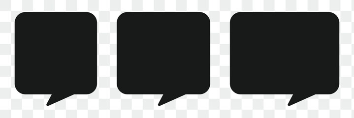 vector set of flat message bubbles show