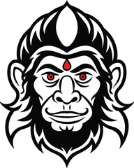 Obraz premium Monkey God Vector Illustration