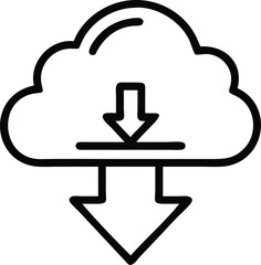 Obraz premium Download Icon With Dreamy Gradient Fill