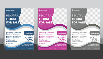 Modern Real Estate Flyer Design Template | EPS Format | Property Sale Marketing