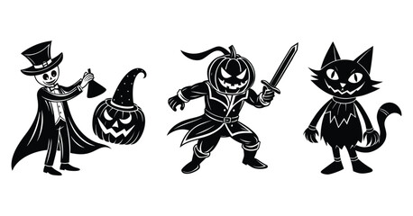 Halloween witch holding a pumpkin, cartoon vector illustration.

