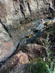 Quarry for the extraction of multi-colored clay