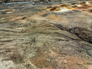Quarry for the extraction of multi-colored clay