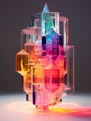 Colorful glass sculpture