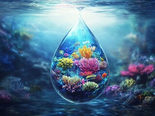 Underwater coral reef