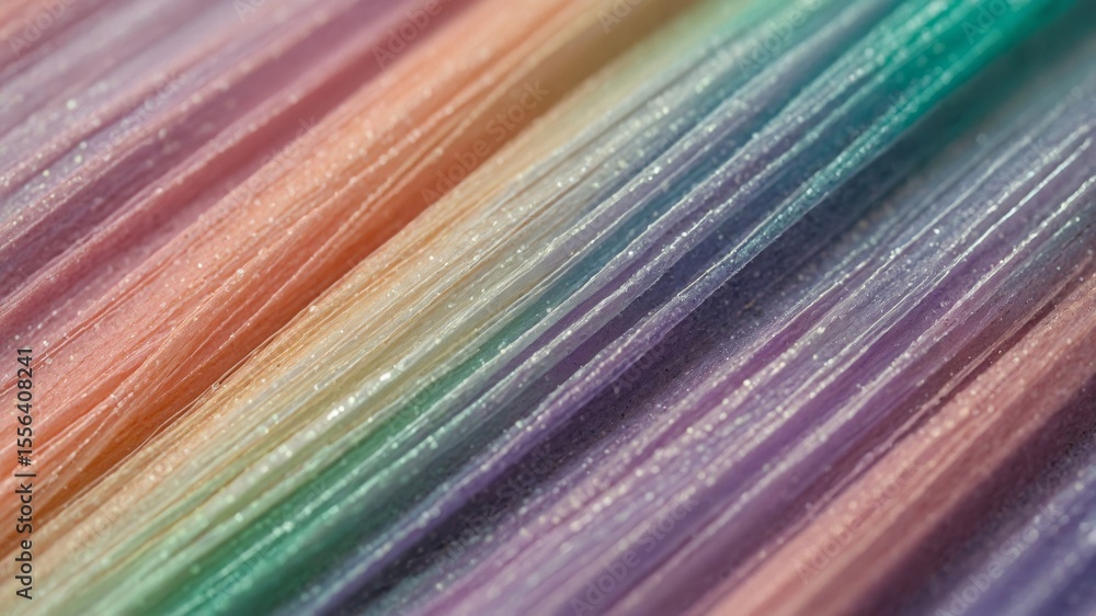 Aufkleber beautiful pastel strands weaving together in a colorful abstract pattern displayed on a textured sur