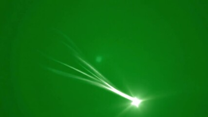 Abstract green background with bright light streaks and lens flare, digital animation - Powered by Adobe