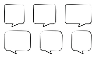 Set of comic speech bubbles. Cartoon vector illustration