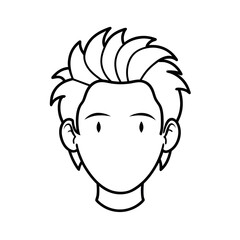 Human Face Sketch Outline Vector