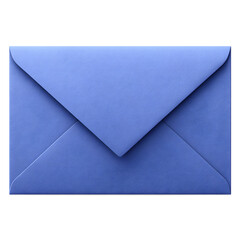 Plain Blue Envelope Back View with Closed Flap