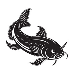 Obraz premium catfish vector illustration