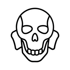 Mandible Outline Line Art Vector