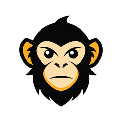 Monkey Head Mascot Illustration for Joyful Curious Animal Logo and Branding Ideas