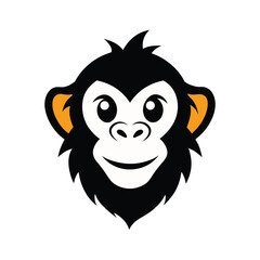 Monkey Head Mascot Logo Vector Illustration Perfect for Playful Fun Branding Uses