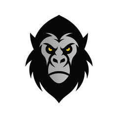 Gorilla Head Mascot Illustration for Powerful Sports or Gaming Logo Identity