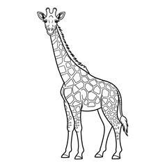 Fototapeta premium giraffe cartoon isolated on white