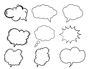 Blank Speech Bubble for Text or Comic Design

