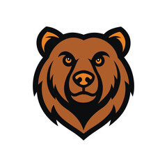 Bear Head Mascot Logo Vector Perfect for Ferocious Sports or Gaming Team Identity