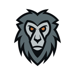 Baboon Head Mascot Vector Illustration for Wild Animal Themed Sports Logo Design