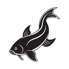 Obraz premium catfish vector illustration