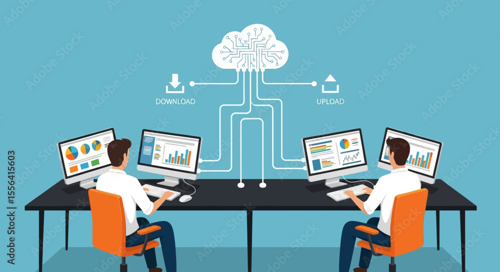 Aufkleber cloud computing data sharing and collaboration for business