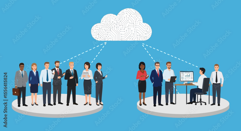 Poster cloud computing collaboration and data sharing for business teams