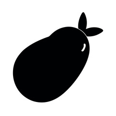 Sweet Potato Silhouette Black Vector