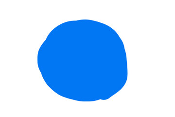 Abstract Blue Blob Shape PNG – Solid Round Fluid Design Element