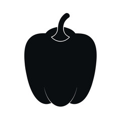 bell pepper vegetable spicy food silhouette black