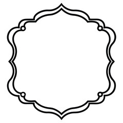 silhouette border frame white background