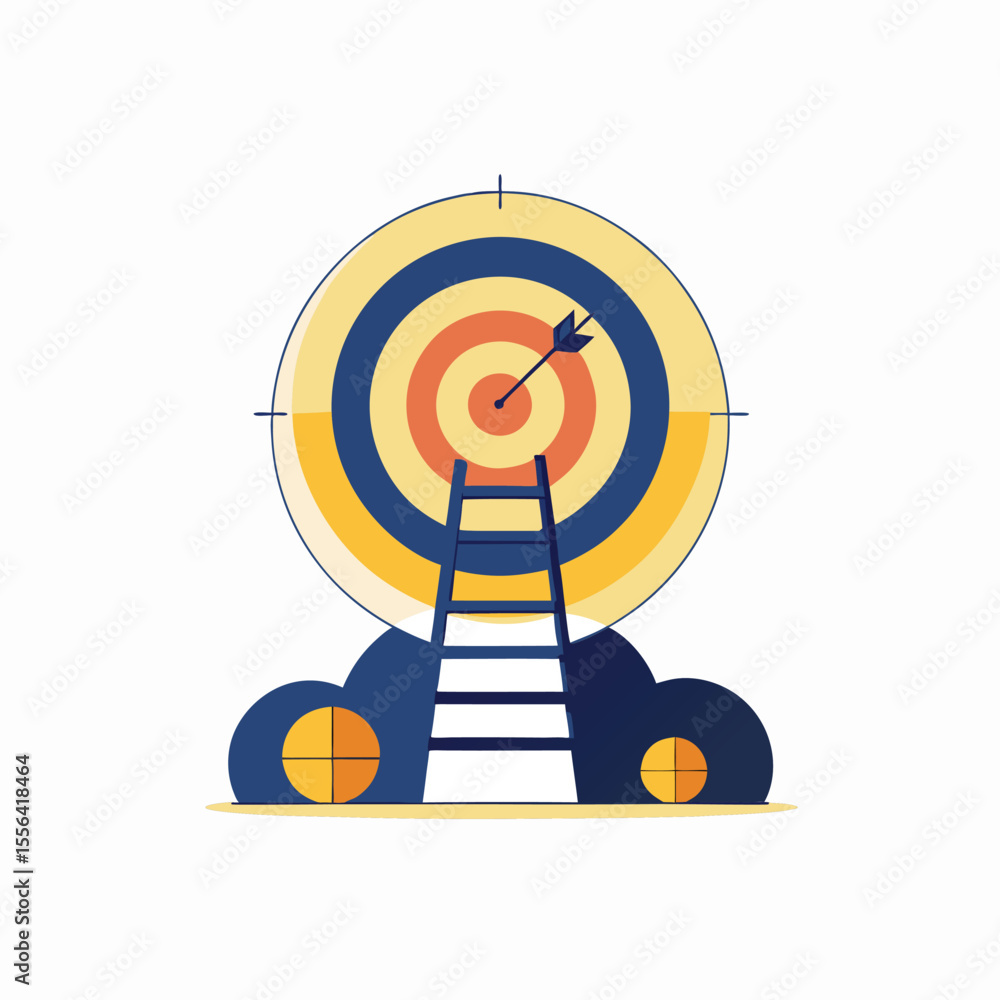 Poster minimalistic vector illustration featuring a clean geometric shape isolated on transparent backgroun