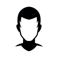 forehead part face silhouette black vector art