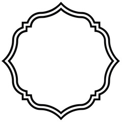 silhouette border frame white background