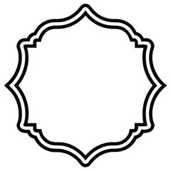 silhouette border frame white background