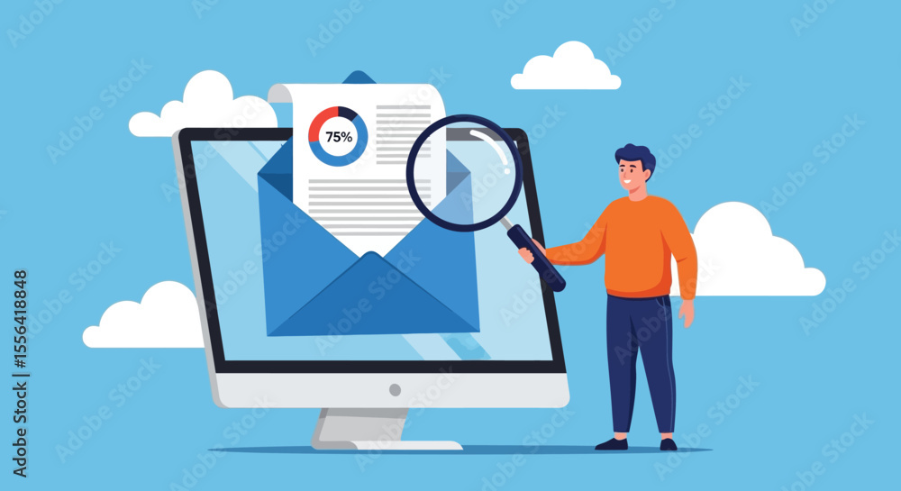 Poster analyzing email data a visual guide to email marketing insights