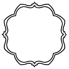 silhouette border frame white background