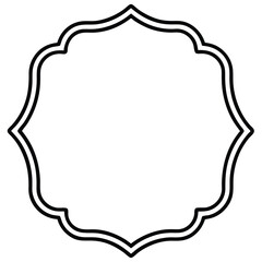 silhouette border frame white background