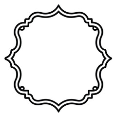 silhouette border frame white background