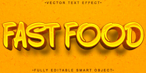  Tasty Juicy Fast Food Snack Style Delicious Combo Design Vector Fully Editable Smart Object Text Effect