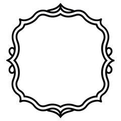 silhouette border frame white background