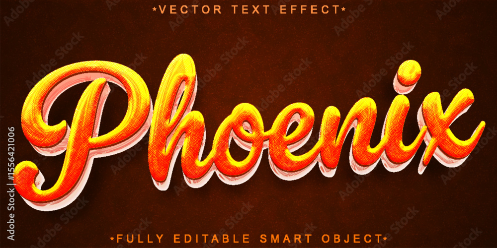 Poster legendary fiery phoenix mythical rebirth flame style design vector fully editable smart object text 