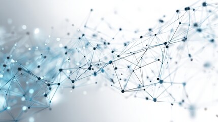 abstract future network on white background. Data and technology concept, network connection