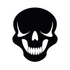 human mandible black vector silhouette illustration
