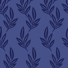 Fototapeta premium Tropical flower pattern seamless, silhouette of blooming, hand drawn botanical, Floral leaf for spring and Summer time, natural ornaments for textile, fabric, wallpaper, background design. 