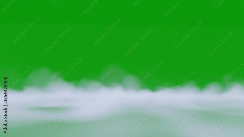 Poster seamless fog overlay on green screen background for visual effects compositing