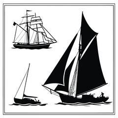 black-silhouette-vector-of-boats-and-ships--white-